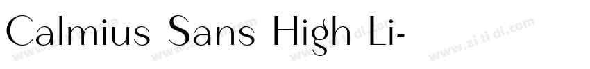 Calmius Sans High Li字体转换 Calmius Sans High Li字体转换